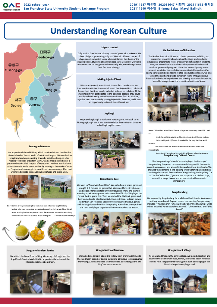 Woosong University project poster