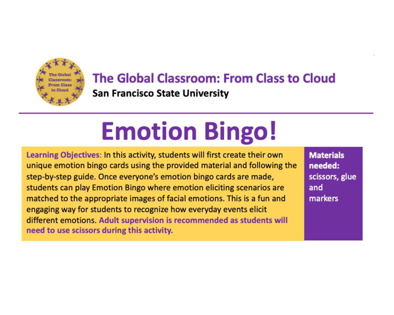Emotion Bingo activity description image